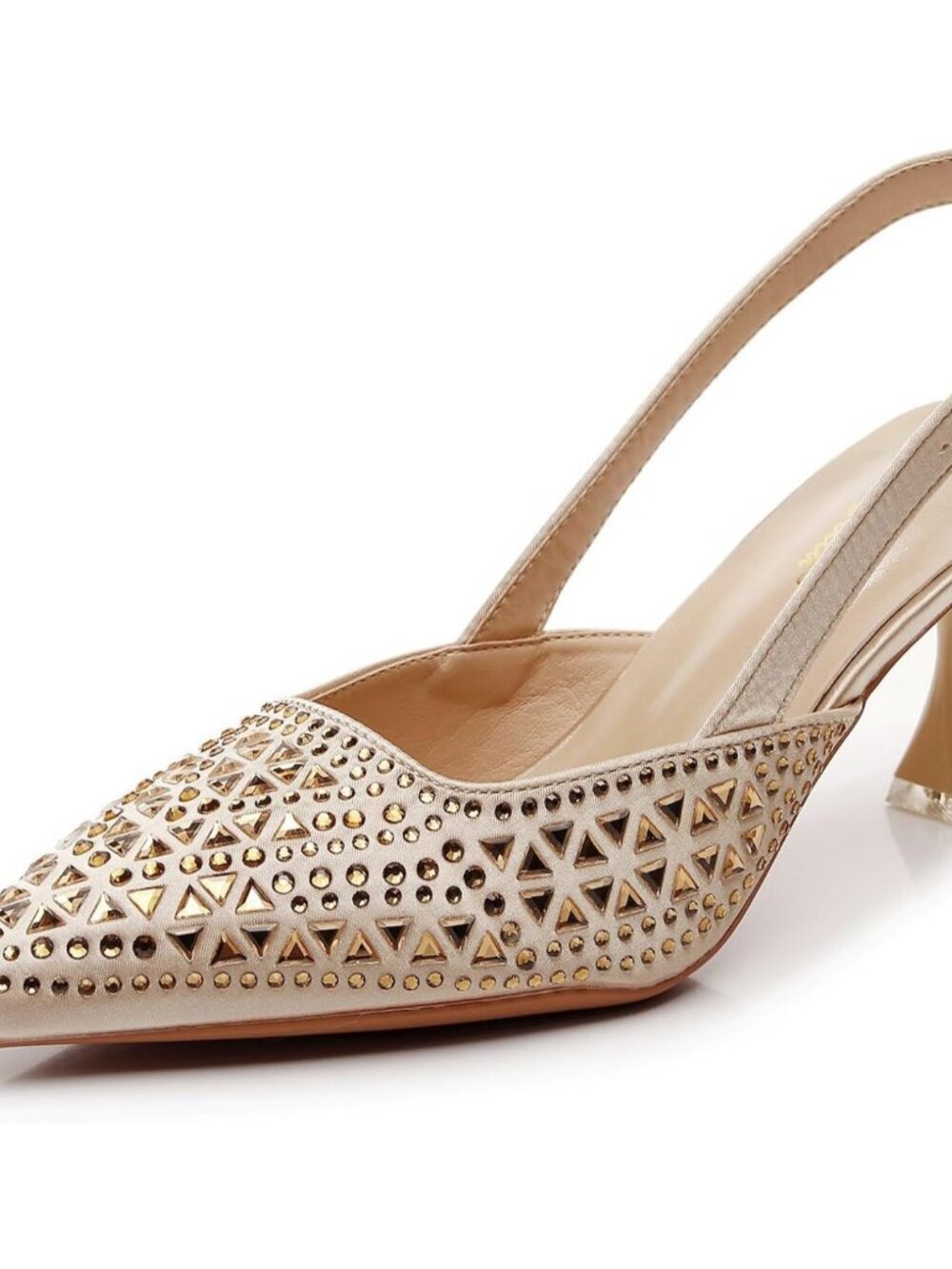 Women's Gold Platform Heel Fabulous Lady Slingback Comfortable Pump Shoe